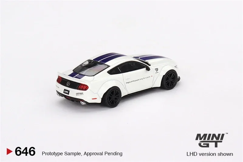 MINI GT Mijo Exclusives 1:64 FORD MUSTANG GT LB-WORKS White LHD Model Car