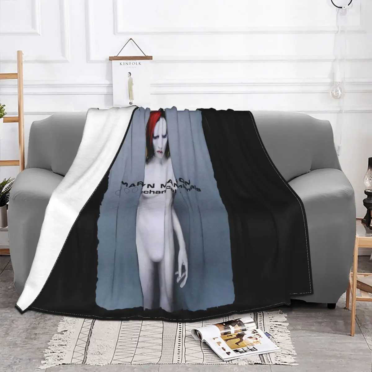 Marilyn Manson Mechanical Animal All Sizes Winter Basic New Text High Quality New New Design Throw Blanket