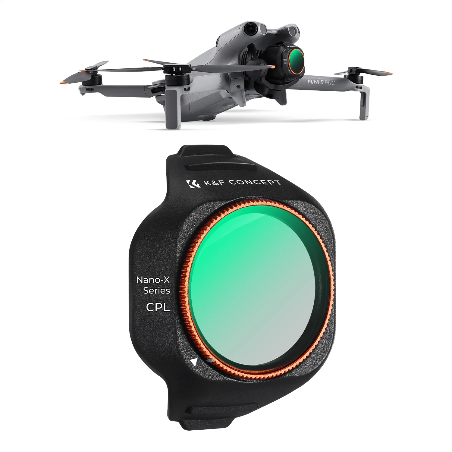 Filtro K&F Concept CPL para DJI Mini 5 Pro Filtro Polarizador de Circuito Filtro Drone