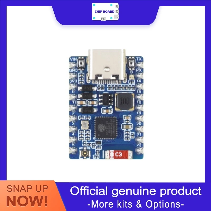 Waveshare ESP32-C6 Mini Type B Pod, Wide 5 to 36 Volt Feed, WiFi 6, BT 5, Zigbee 3.0 and Thread Stacks