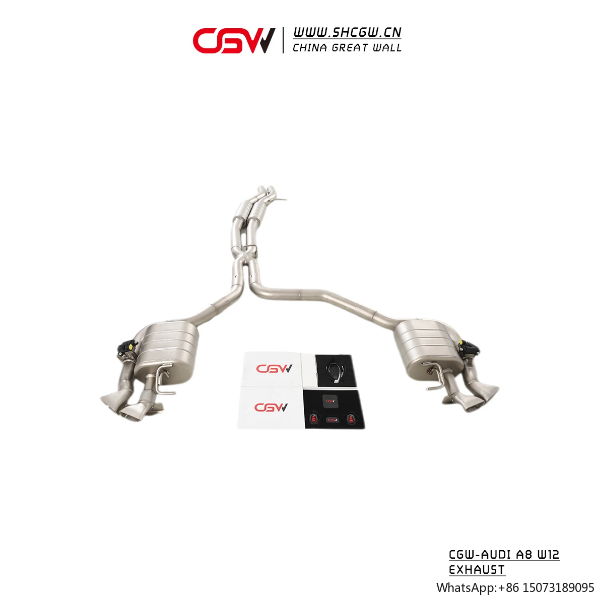 

Active Sound 304 Stainless Steel Exhaust Pipes Catback System for A8 D4 W12 3.0T 2010-2017 Electric Valves Escape