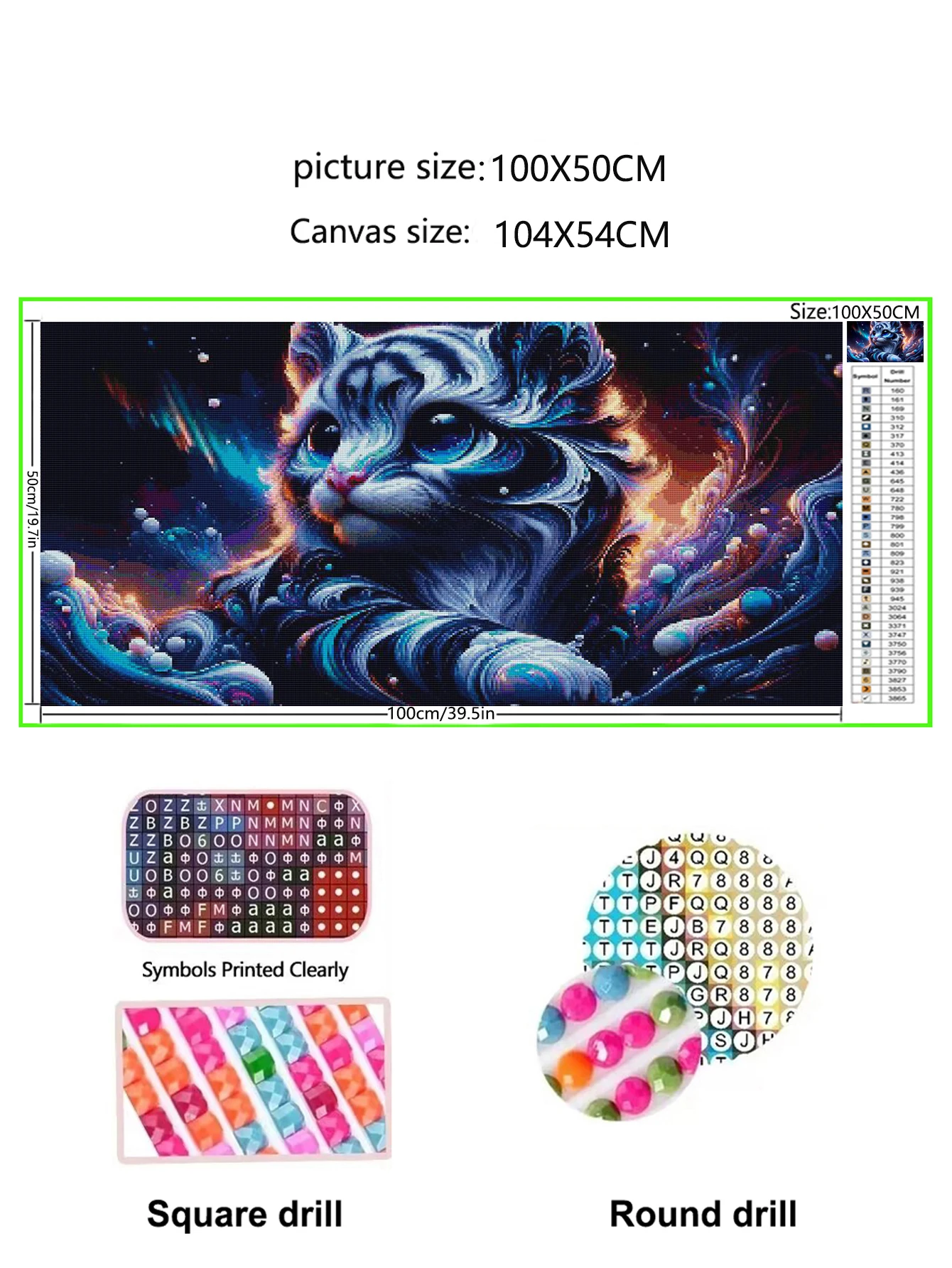 stunning Big Cat Diy Diamond Painting Kits Full Diamond Mosaic Cross stitch kits Fantasy Cute Big tiger For Living Room Decor