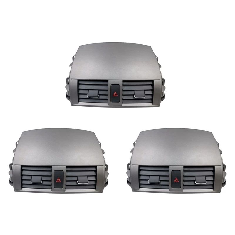 

3X Car Center Dash A/C Outlet Air Vent Panel With Emergency Switch For Toyota Corolla 2008-2013 55670-02160 55663-02060