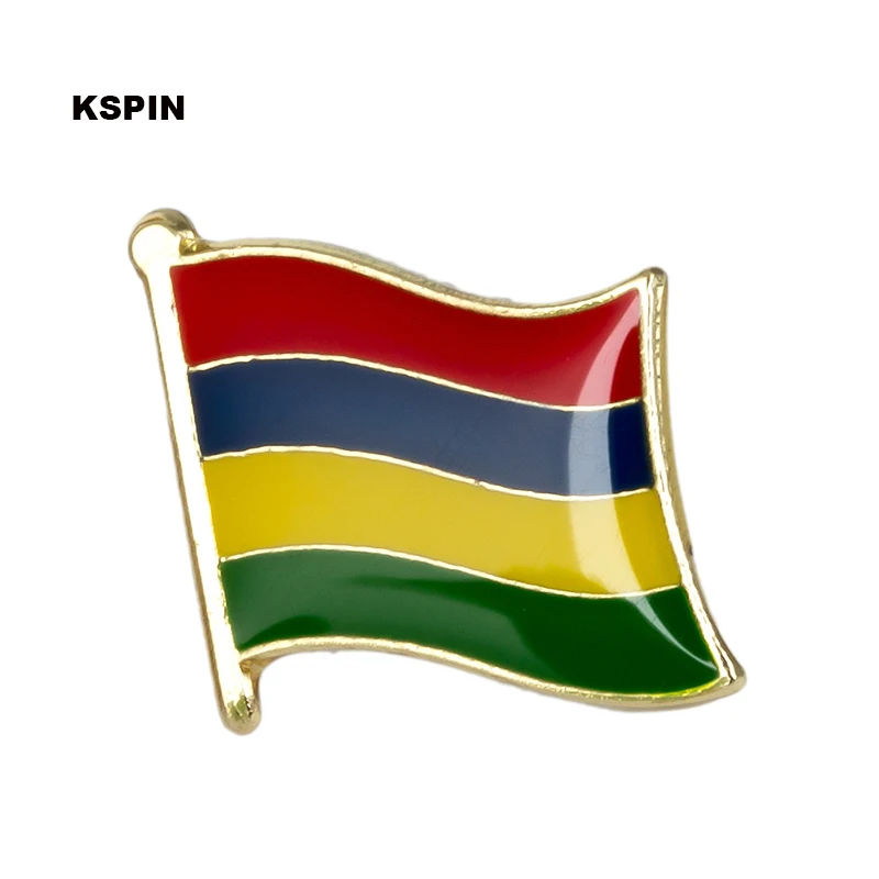 MAURITIUS Flag Badge Brooch Natinal Lapel Pins Flag Lapel Pins Country Flag Badge