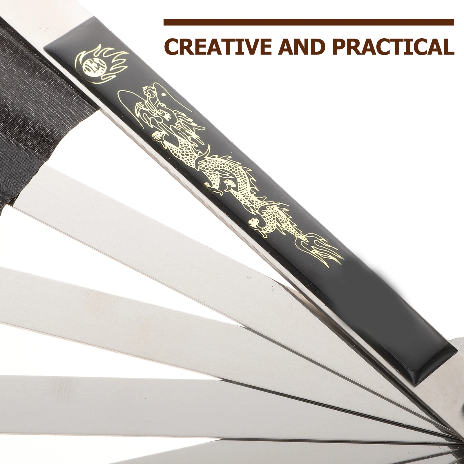 1 قطعة مروحة تاي تشي الصينية المحمولة مروحة قابلة للطي لأداء الرقص الكونغ فو ديكور مهرجان هدية خفيفة الوزن المحمولة #2