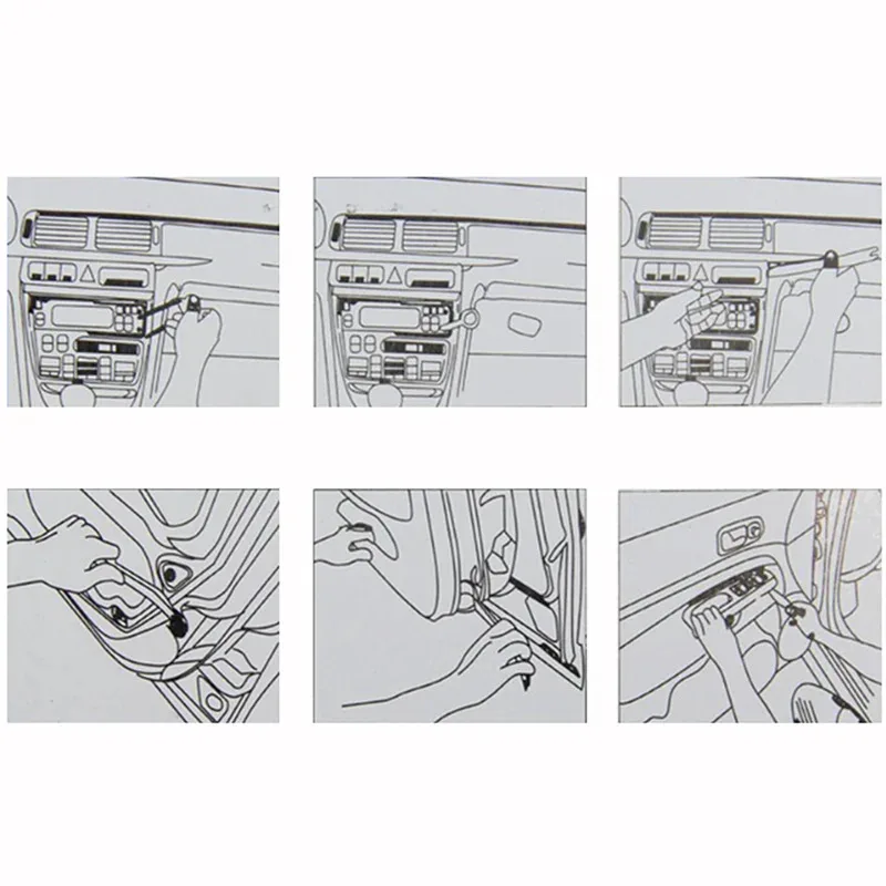 4/8개 라디오 스테레오 제거 추출기 키 릴리즈 핀 헤드 유닛 오디오 설치 도구 (폭스바겐, 아우디, 메르세데스 벤츠, 스코다 자동차 부품용)