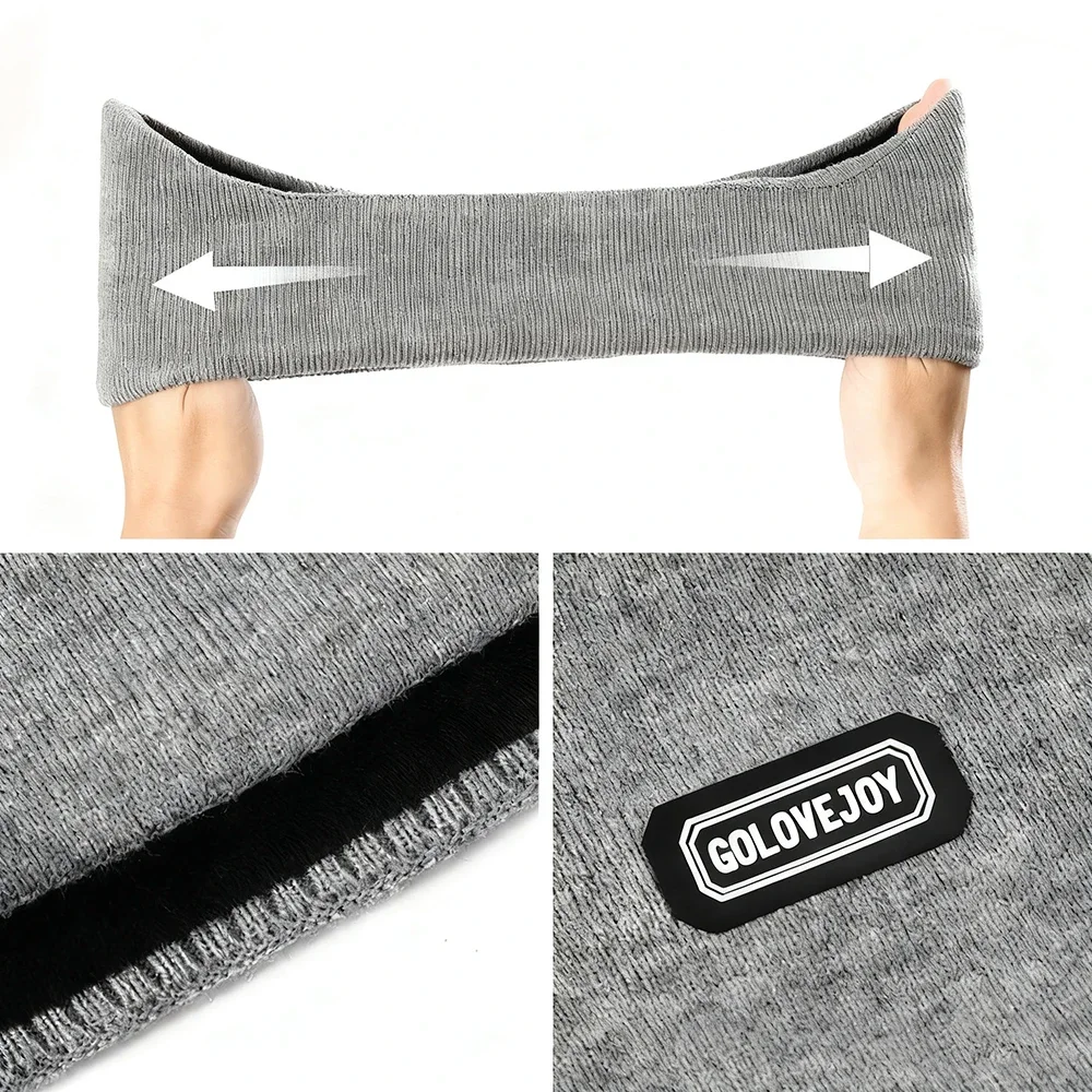 جديد الشتاء التزلج غطاء للأذنين للرجال مناسبة للأنشطة الخارجية وركوب الدراجات يندبروف طبقة مزدوجة حفظ الدفء عقال سدادة الأذن