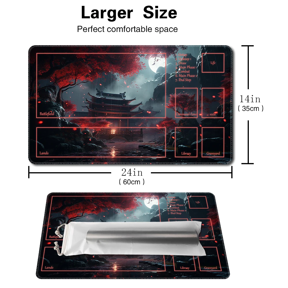 The Hidden Village   - Board Game TCG Playmat Table Mat Game Size 60X35 CM Mousepad Compatible for MTG CCG