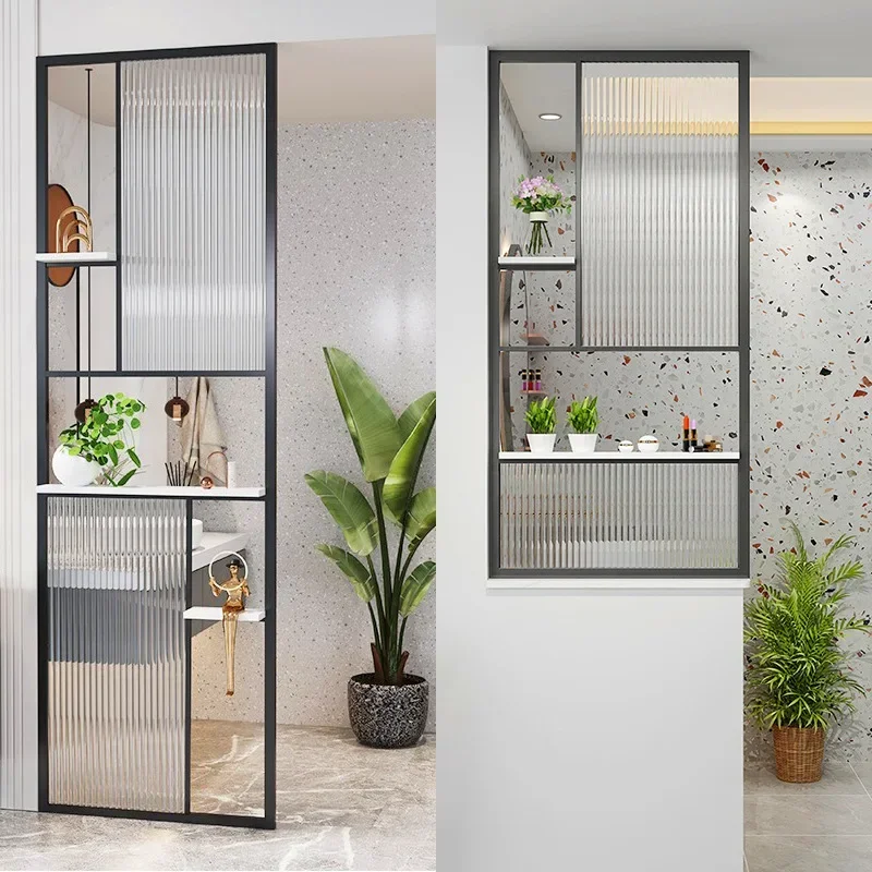 Changhong glass screen sink, low wall and half partition, simple and modern, wrought iron metal flowers