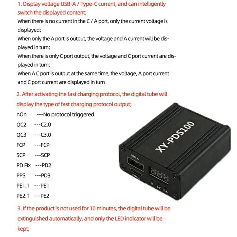 XY-PDS100 QC4.0 QC3.0 Type-C 5A 100W DC12-28V Step Down Mobile Phone Quick Charger For SCP FCP PD Qualcomm