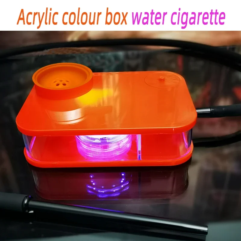 

Акриловый кальян со светодиодной подсветкой, коробка для кальяна Nargile Sheesha Narguile Chicha Cachimbas, водопровод, набор кальян для кальяна, аксессуары