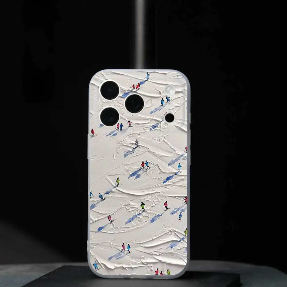 Sneeuw M-Mountain Skiën Ski Voor iPhone 11,12,13,14,15,16,17,Pro,Max,Plus,Mini,SE4,E Telefoon Case Magnetisch Voor Magsafe Wireless