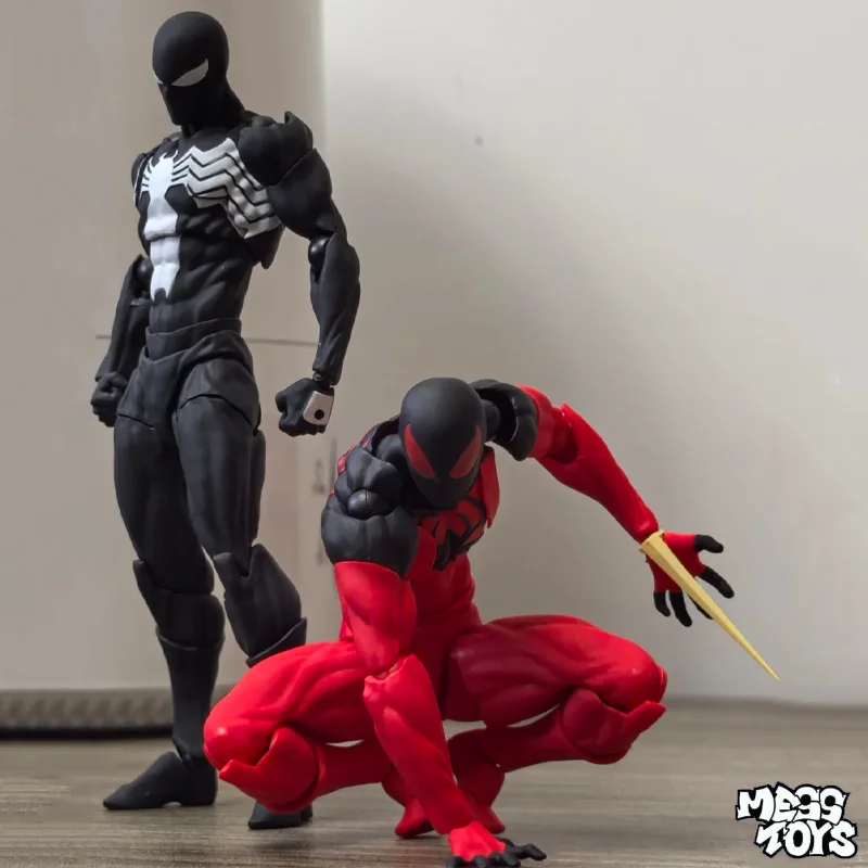 

Mess Toys Scarlet Spider Spider Man Venom Symbiote Doll Action Figures Desktop Decoration Model Boy Trendy Toy Gift Collectible