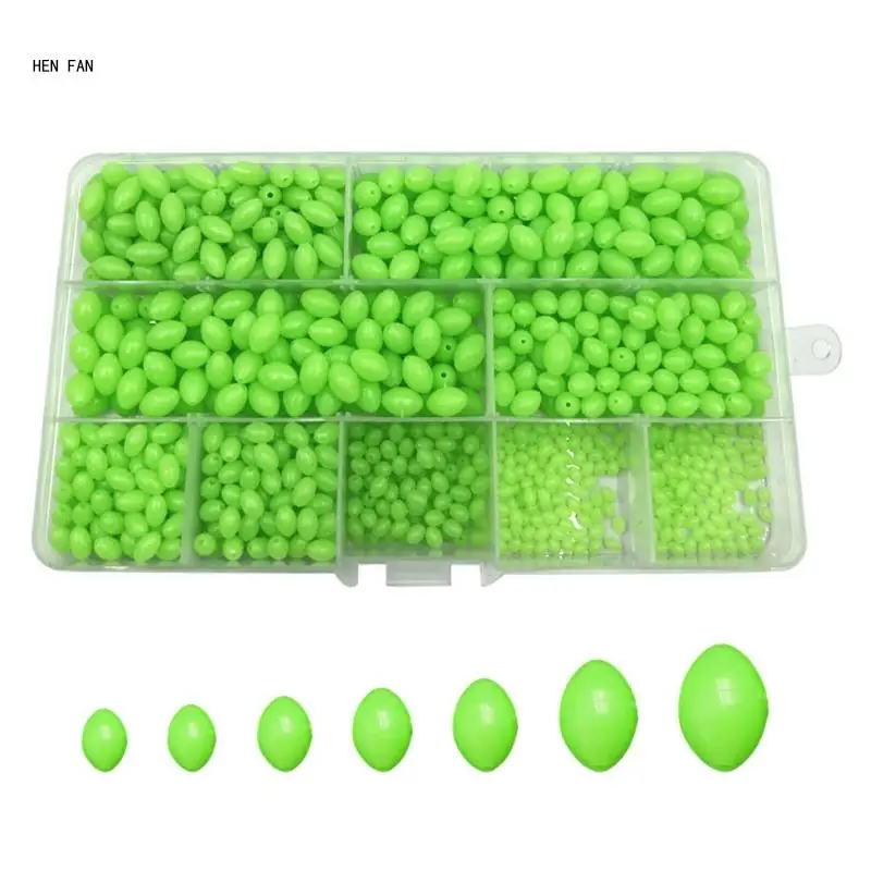 

Green Plastic Glowing Balls Night Stoppers Glowing Sink Beads Lures Tackle M89D