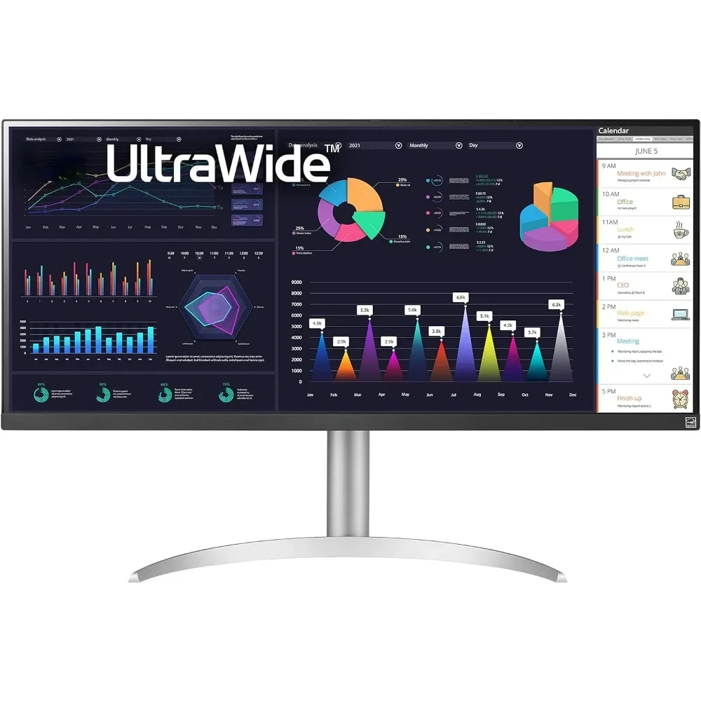 34WQ650-W 34 Inch 21:9 UltraWide Full HD (2560 x 1080) 100Hz IPS Monitor, 100Hz Refresh Rate with RGB 99% Color Gamut