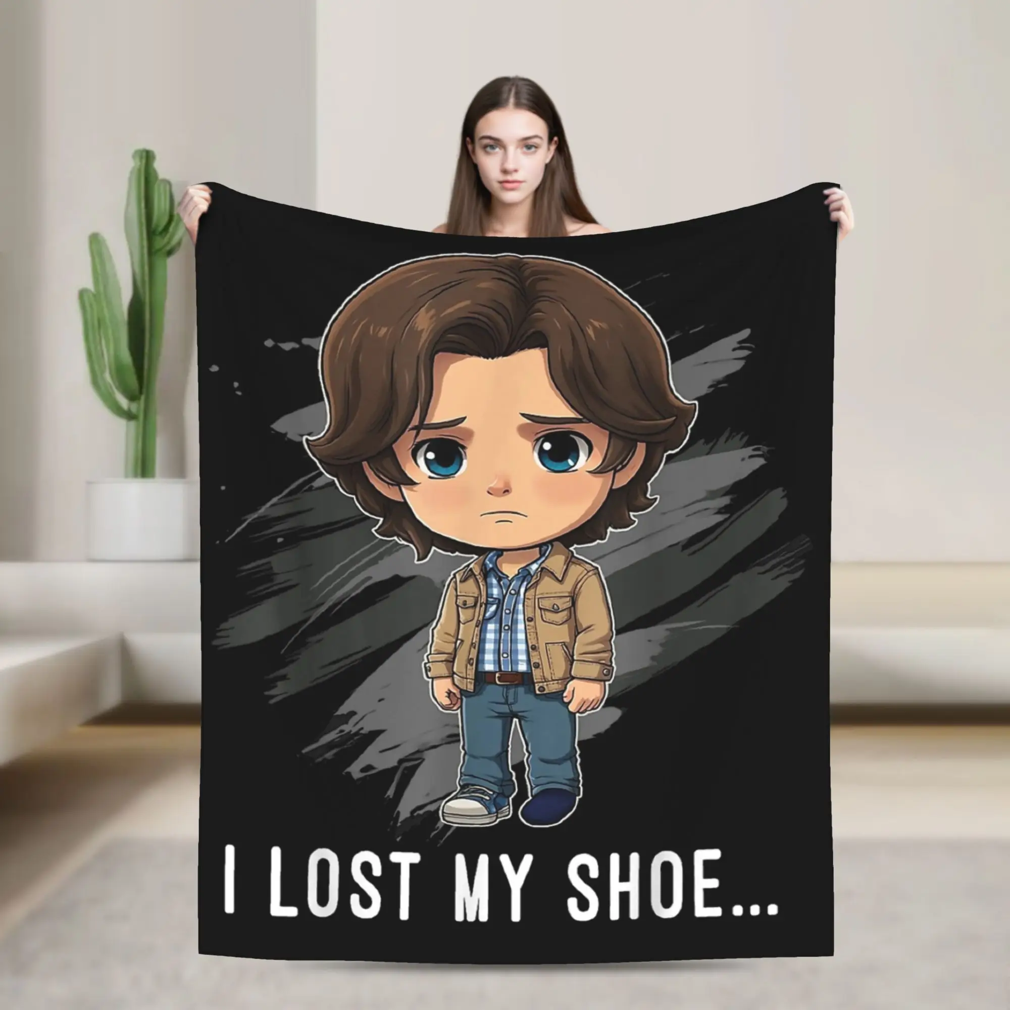Supernatural Sam Winchester Blankets Coral Fleece Plush Printed   Multifunction Super Warm Throw Blanket for Home Outdoor Quilt