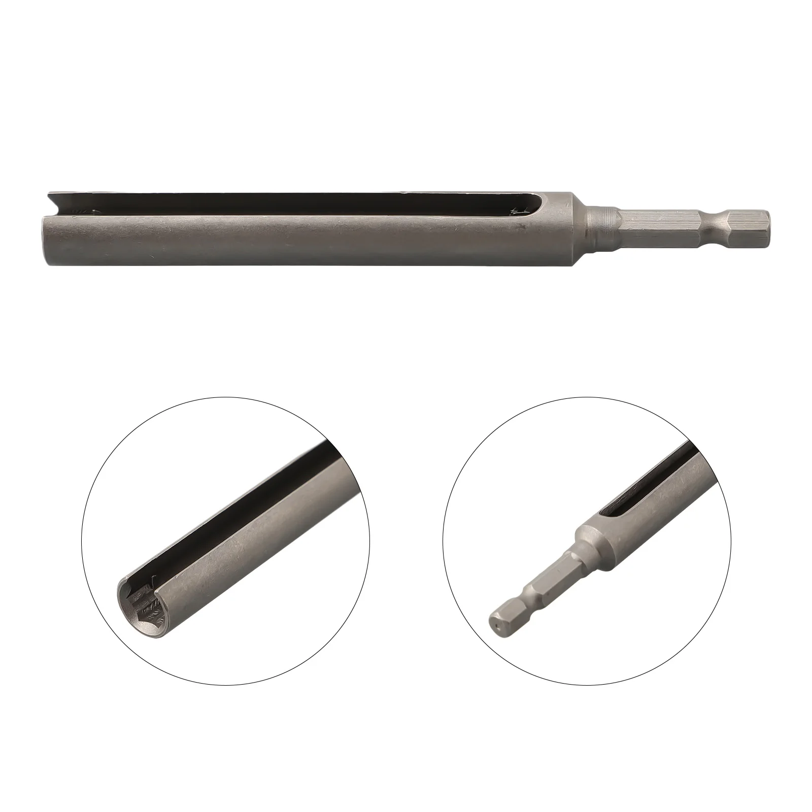 

Convenient 1/4 Quick Change Hex Shank Nut Driver Slotted Drill Bit Socket Wrench with Slotted Extension and 120mm Total Length