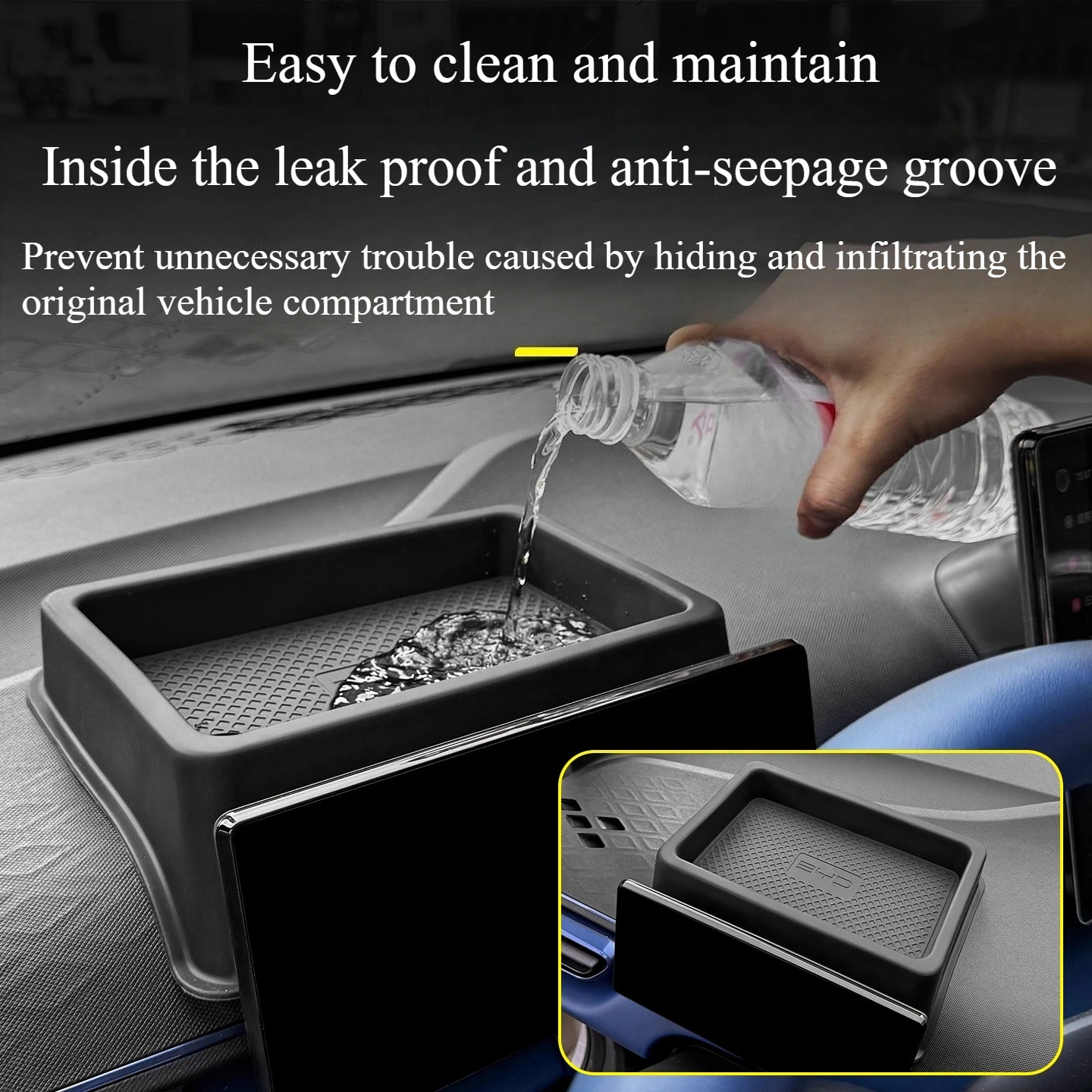 For BYD Dolphin Surf Dolphin Mini Atto 1 2025 ID Version Car Dashboard Storage Box Central Control Screen Rear Storage Tray