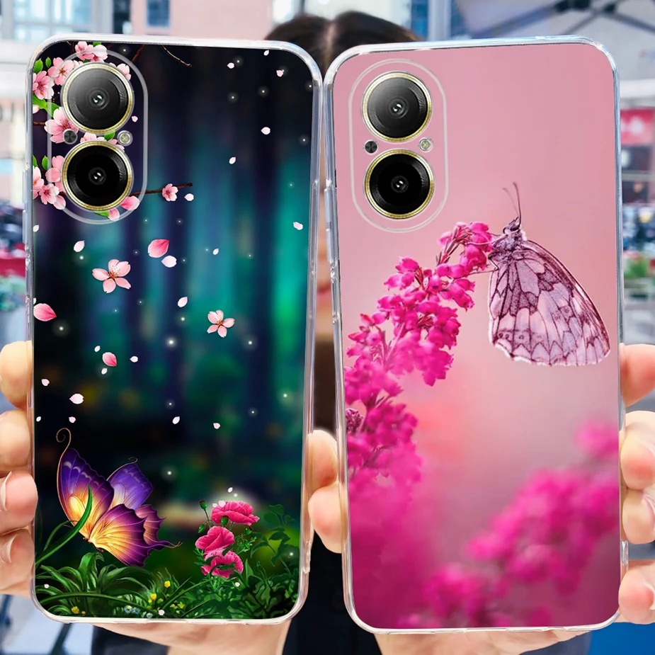 For Realme C67 4G Case RMX3890 New Fashion Painted Cover Clear Silicone Phone Cases For Realme C67 C 67 RealmeC67 5G Soft Fundas