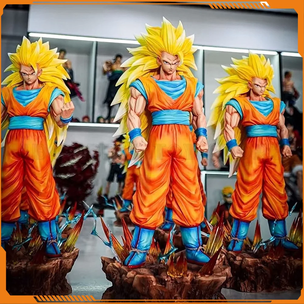

35cm Dragon Ball Anime Son Goku Action Figure Super Saiyan 3 Goku Figurine Collection Statue Model Ornament Room Desk Toys Gifts
