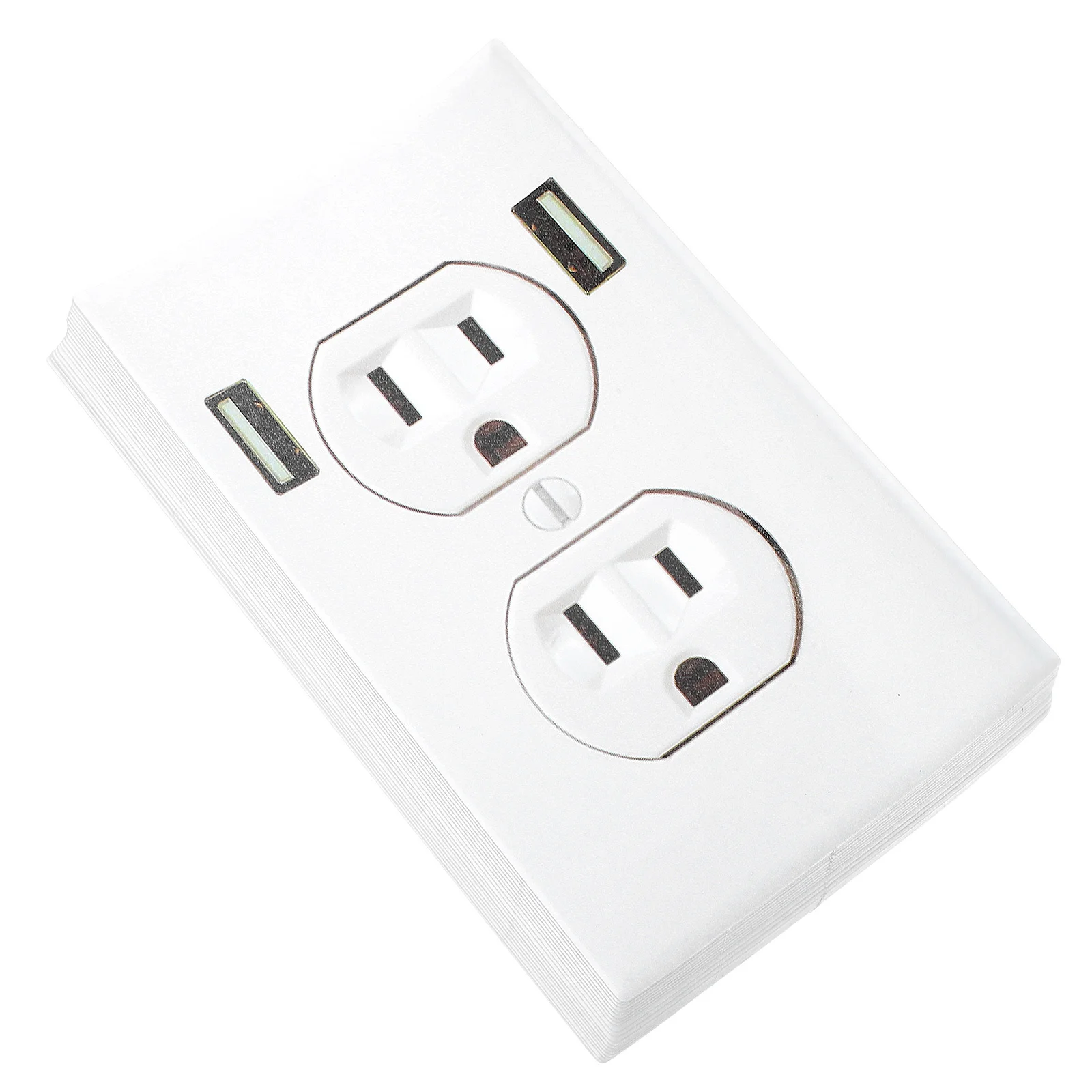 

20Pcs Power Socket Prank Stickers Realistic Fake Outlet Decals Home Office Jokes Party Supplies Power Socket Stickers