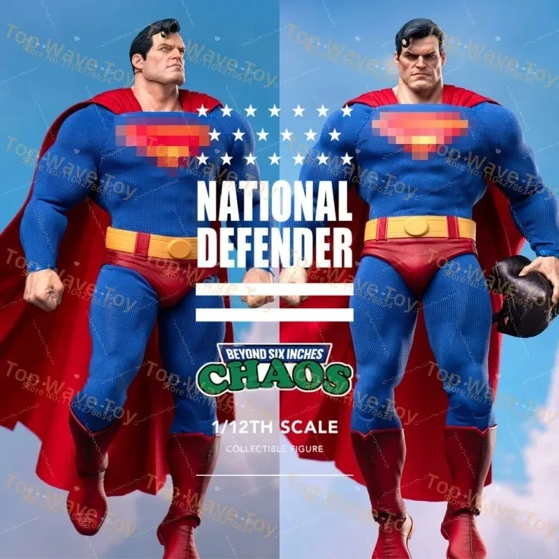 

New Stock CHAOS 001 002 1/12 National Defender Movable Super Hero Man Cloth Design Replaceable Sculpt Full Set Model Toy