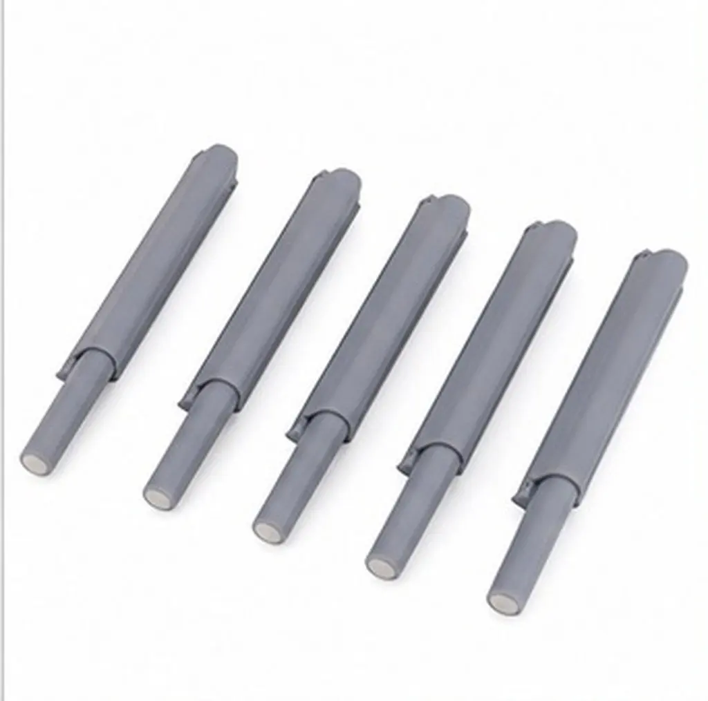 5Pcs Rebound Hinge Cabinet Door Touch Open Damper Buffer Magnet ABS Soft Closing Drawer Hinges Home School Office Workshop