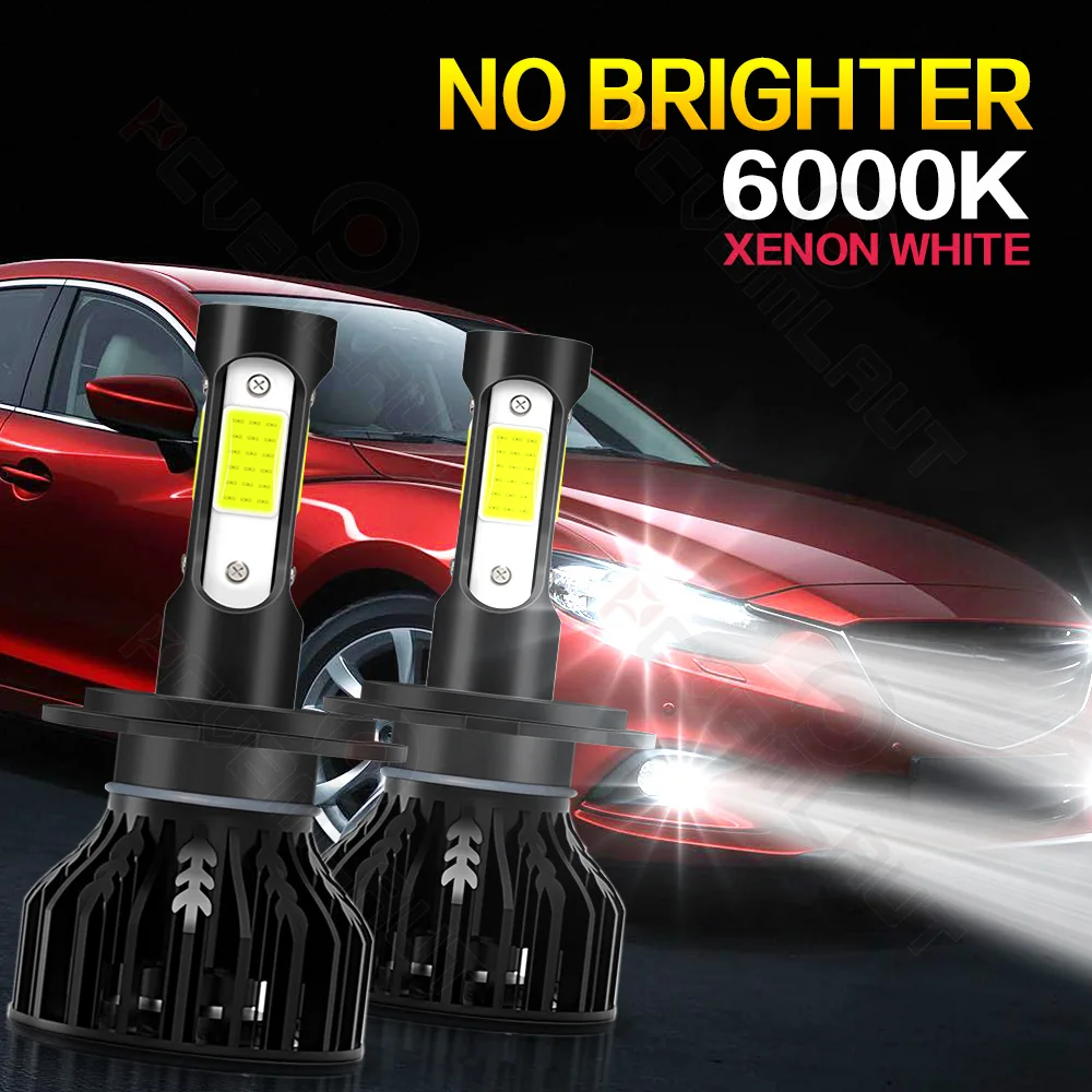 CHUSYYRAY 2PCS Car lights 200601-H7 Super Bright LED Headlights High Low Beam Fog Light Bulb White 6000K Car accsesories