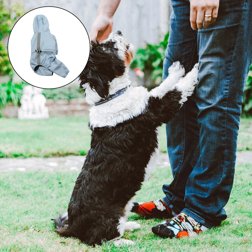 1 قطعة معطف واق من المطر الكلب العملي الحيوانات الأليفة ملابس ضد المطر مقاوم للماء تنفس هوديي للكلاب الصغيرة والقطط معدات المطر الأنيقة