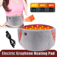 Electric Graphene Heating Pad 3 Levels Cold-Proof Uterine Belt Cold-Proof Hand Waist Warming Pad USB Recharging Abdominal Warmer