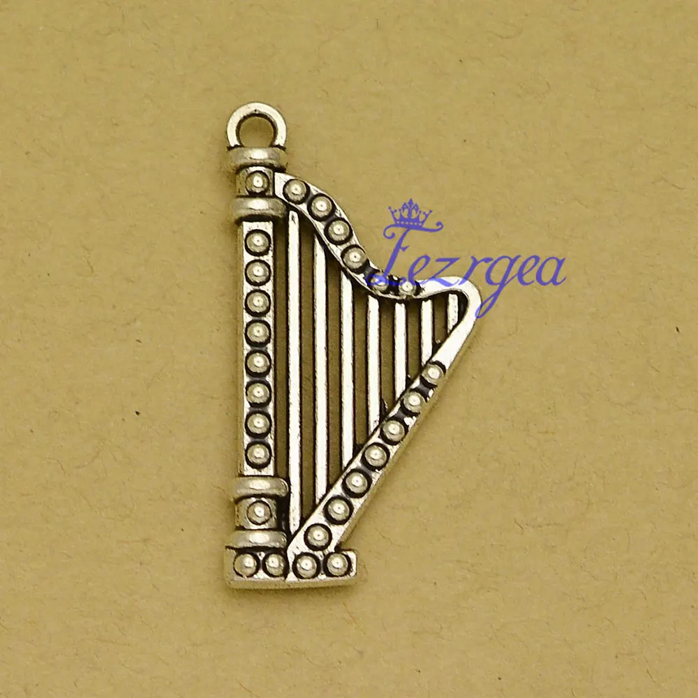 10pcs/lots St. Patrick\'s Irish Harp Charms Rainbow Celtic Cross Claddagh Symbol Pendants For Diy Jewelry Making Finding Supplies