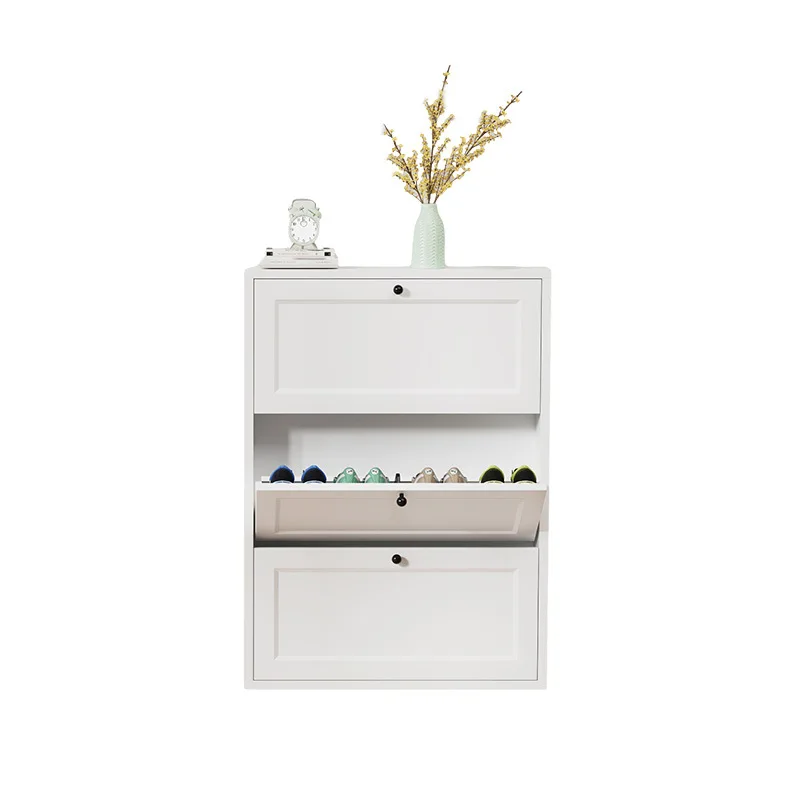 

Modern simple and ultra-thin shoe cabinet, wrought iron shoe household door entry tipping bucket cabinet,
