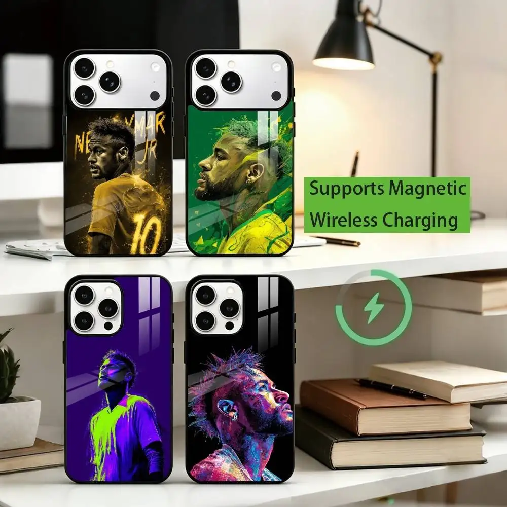 

F-Football star N-Neymar Phone Case For iPhone17,16,15,14,13,12,11 Plus,Pro Allows magnetic wireless charging