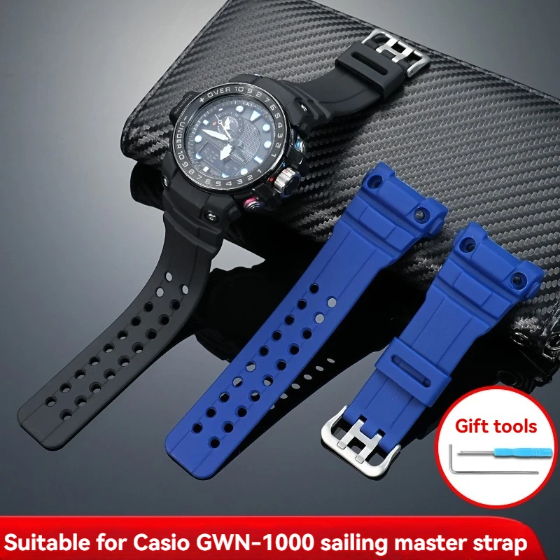Сменный ремешок для часов Casio GWN-1000B/GWN-1000 Gulfmaster, мужской водонепроницаемый ремешок из смолы, модель 5371, прочный резиновый браслет