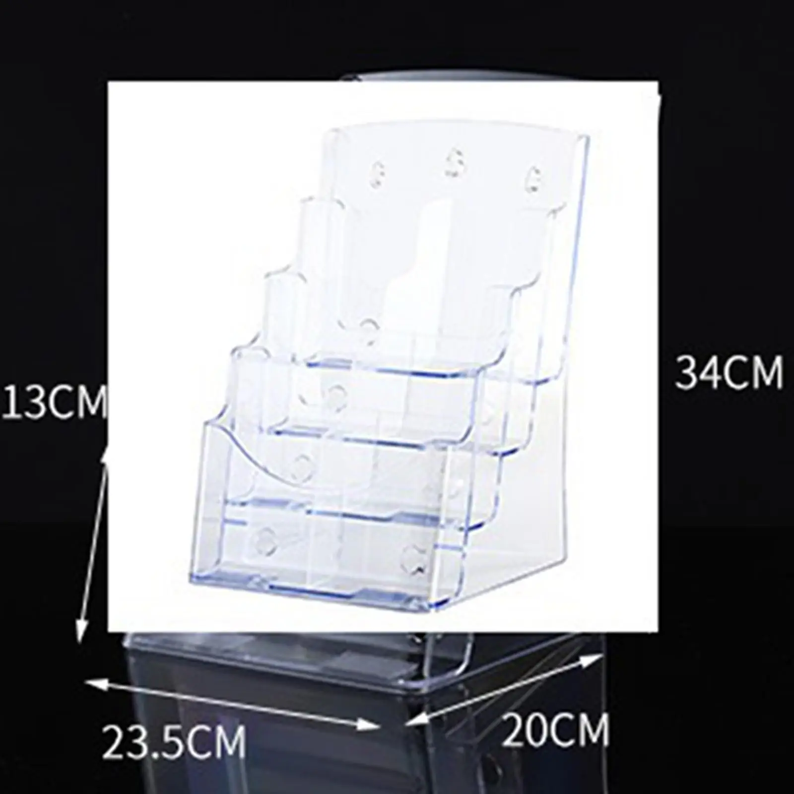 Acrylic Brochure Holder Flyer Holder Rack Slanted Back Design Table Sign Holder for Pamphlets Menu Office Reception Hotel