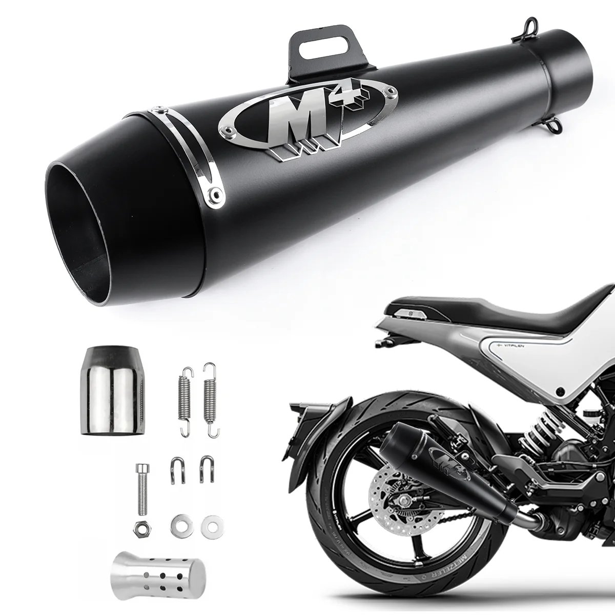 

38-51MM universal caliber motorcycle modified M4 exhaust pipe for Honda CBR1000/600/500F for Kawasaki Alien 1000/z900, etc.