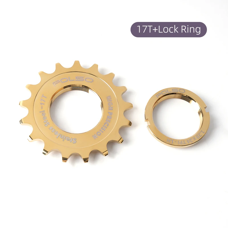 POLSO FC003 12T/13T/14T/15T/16T/17T/18T Fixed Gear Cog Chrome Stainless Steel Sprocket Bike Freewheel and Locking