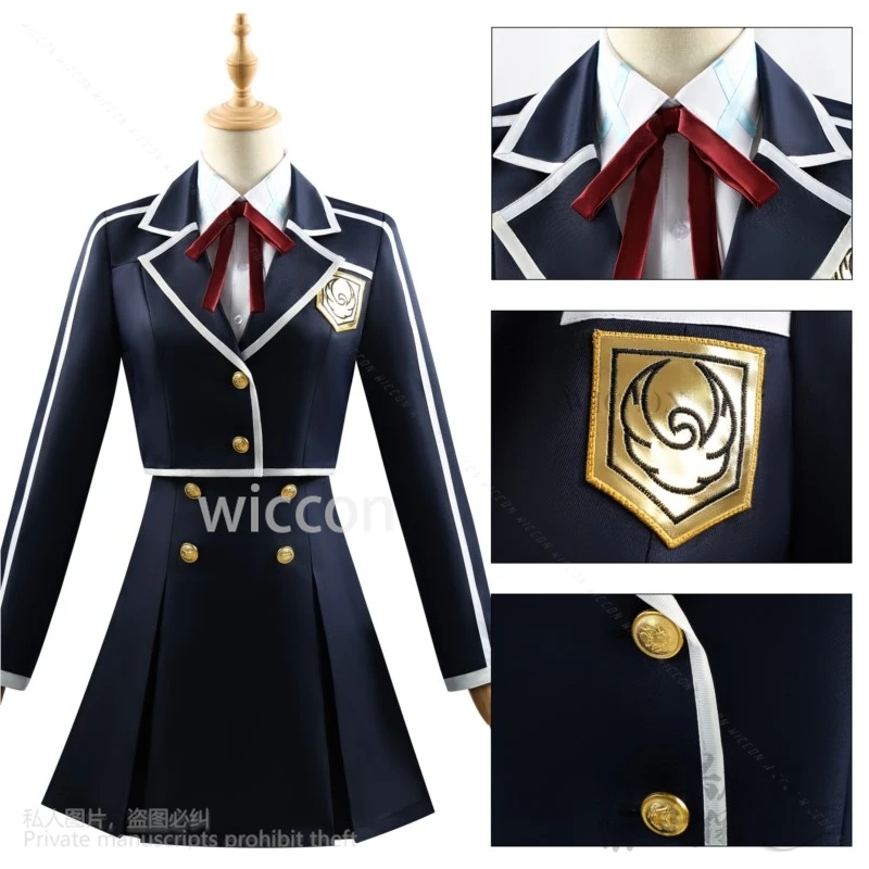 Disfraz de Anime Sword Art Online para mujer, Cosplay de saxuki Asuna, uniforme escolar JK, vestido con peluca, fiesta de Halloween y Navidad, Cos Roleplay