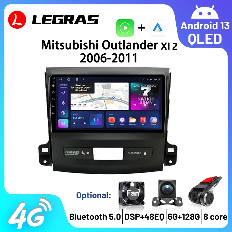 

Android Auto Wireless Carplay Car Radio For Mitsubishi Outlander XI 2 2006-2011 Multimedia Stereo player GPS Amplifier Autoradio