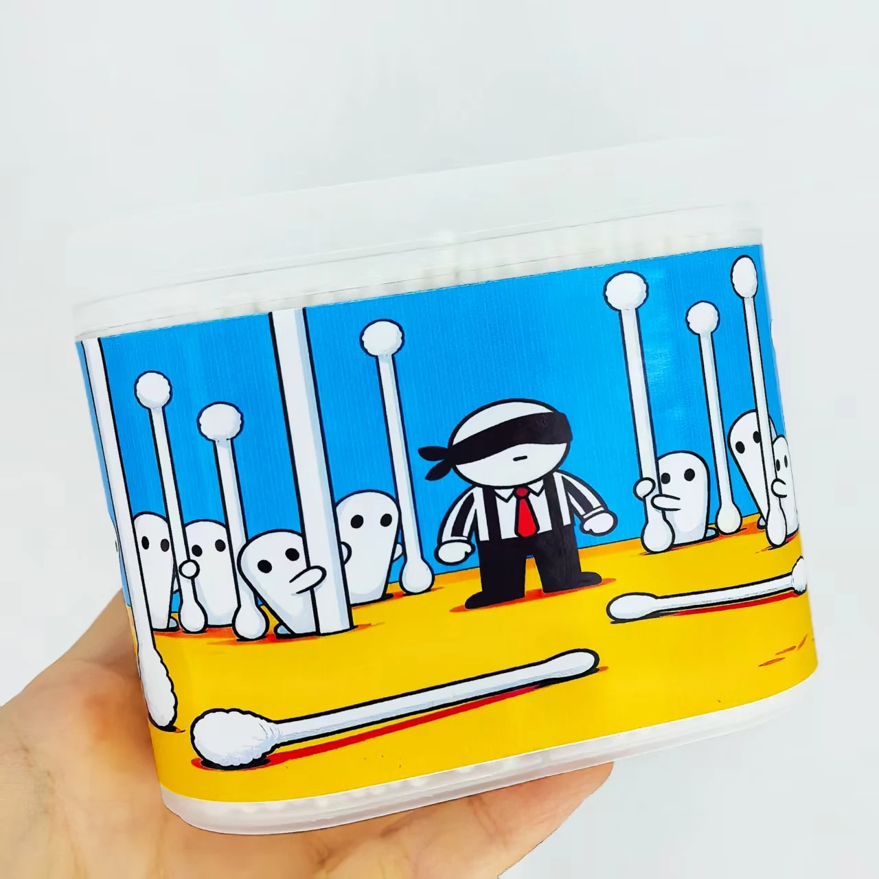 600 Uds. Hisopo de algodón con elemento oculto creativo, hisopo de algodón con diseño de doble cabeza, regalo