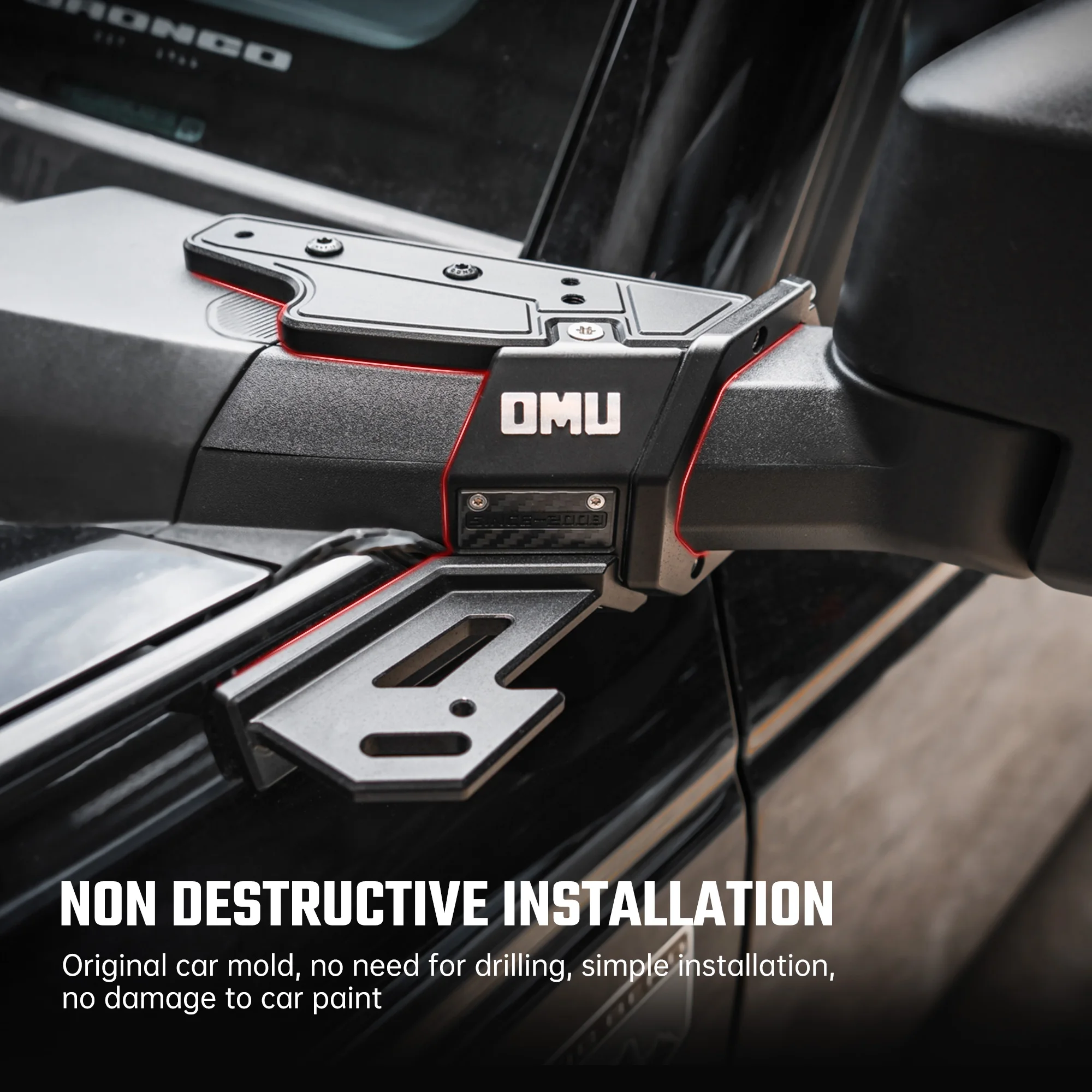 OMU 4x4 A-عمود طبقة مزدوجة الأضواء المساعدة تصاعد بين قوسين للطرق الوعرة LED الضباب الخفيف لفورد برونكو/برونكو رابتور