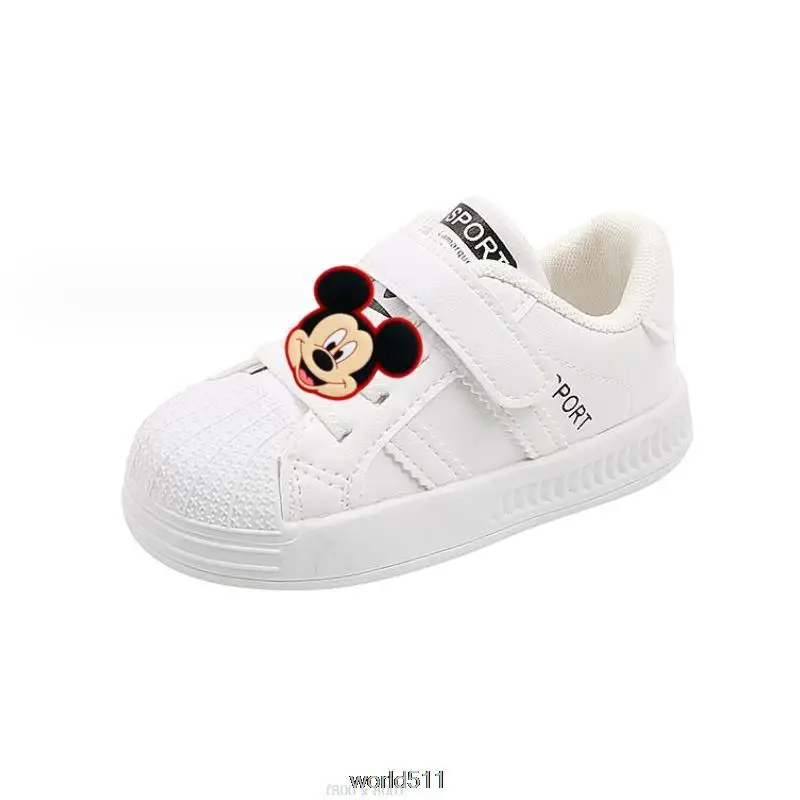 Disney Mickey Mouse Toddler Children Sneakers Boys Sports Shoes Tennis Sneaker Soft Girl White Flats Casual Kids Running Shoes