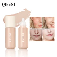 QIBEST-Crema de Base facial, corrector líquido hidratante, resistente al agua, cobertura completa, maquillaje Invisible de poros