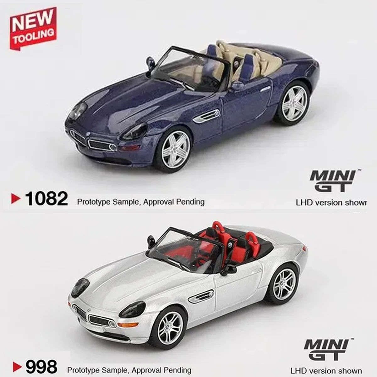 

MINIGT BMW Z8 1:64 Серебряный Alpina Blue 9898, литая под давлением модель автомобиля, коллекция игрушек