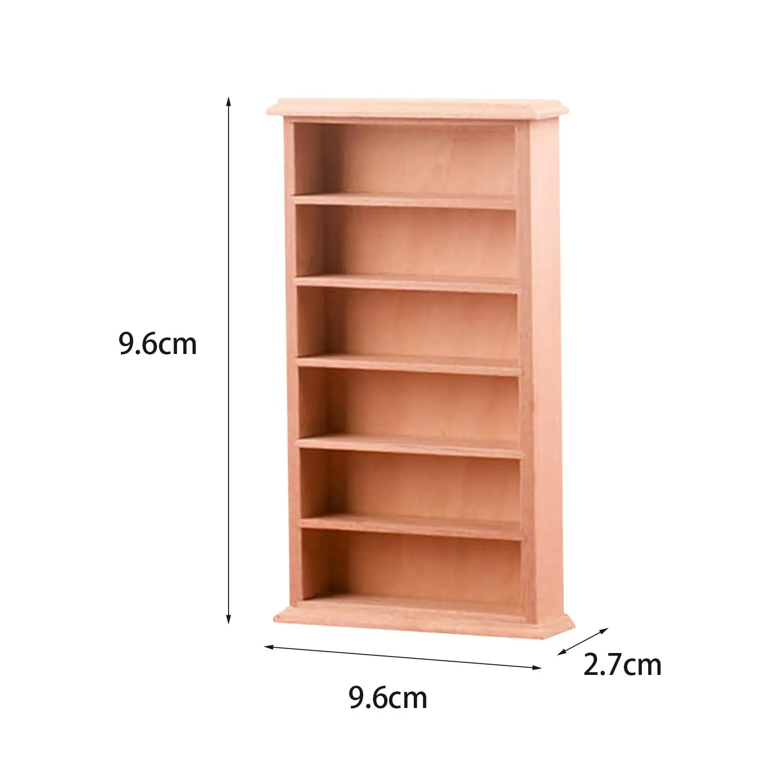 Miniature Wooden Display Shelf Living Room Bedroom Home Accessories Toys 1/12 Dollhouse Bookcase Ornaments Scenery Supplies