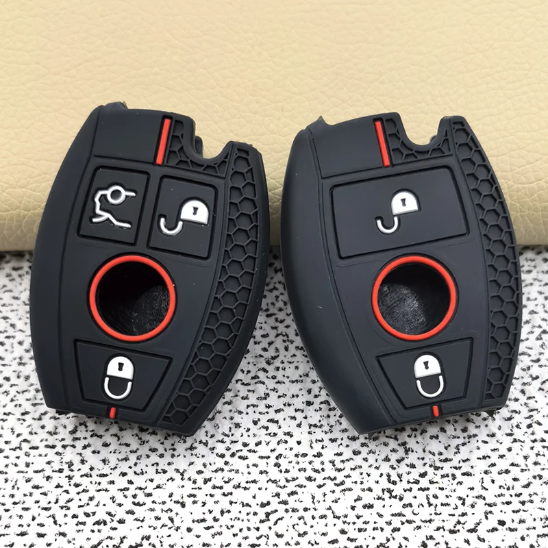 2/3 Buttons Key Case for Mercedes Benz W204 W205 W212 W213 W176 W177 W219 A B C E S Class GLC CLA AMG Silicone Car Remote Cover