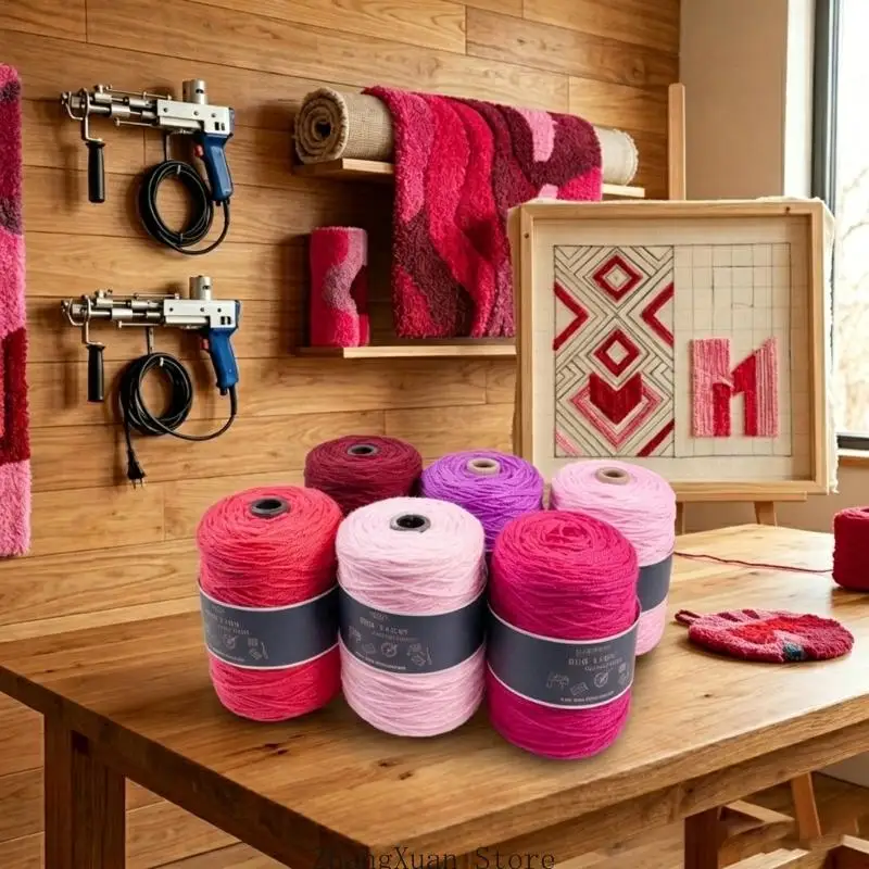 Dicke und starke Acrylgarnbündel, geeignet für Tufting, Basteln und künstlerische Heimdesigns, 3 x – Detail 5