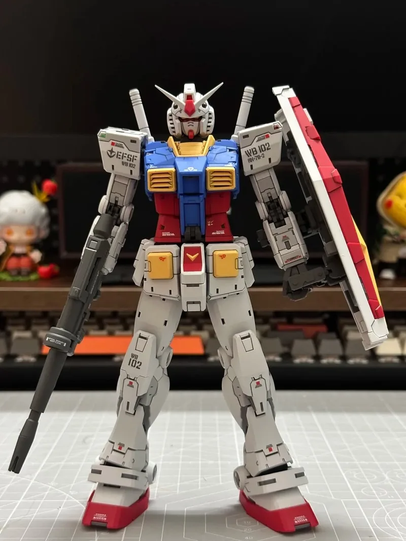 

Новая модель Hot Fat Cat Rg 1/100 Модель Rx-78-2 Ver 2.0 Сборная модель Rgu Подвижные шарниры Коллекционные наборы роботов Фигурка Игрушка