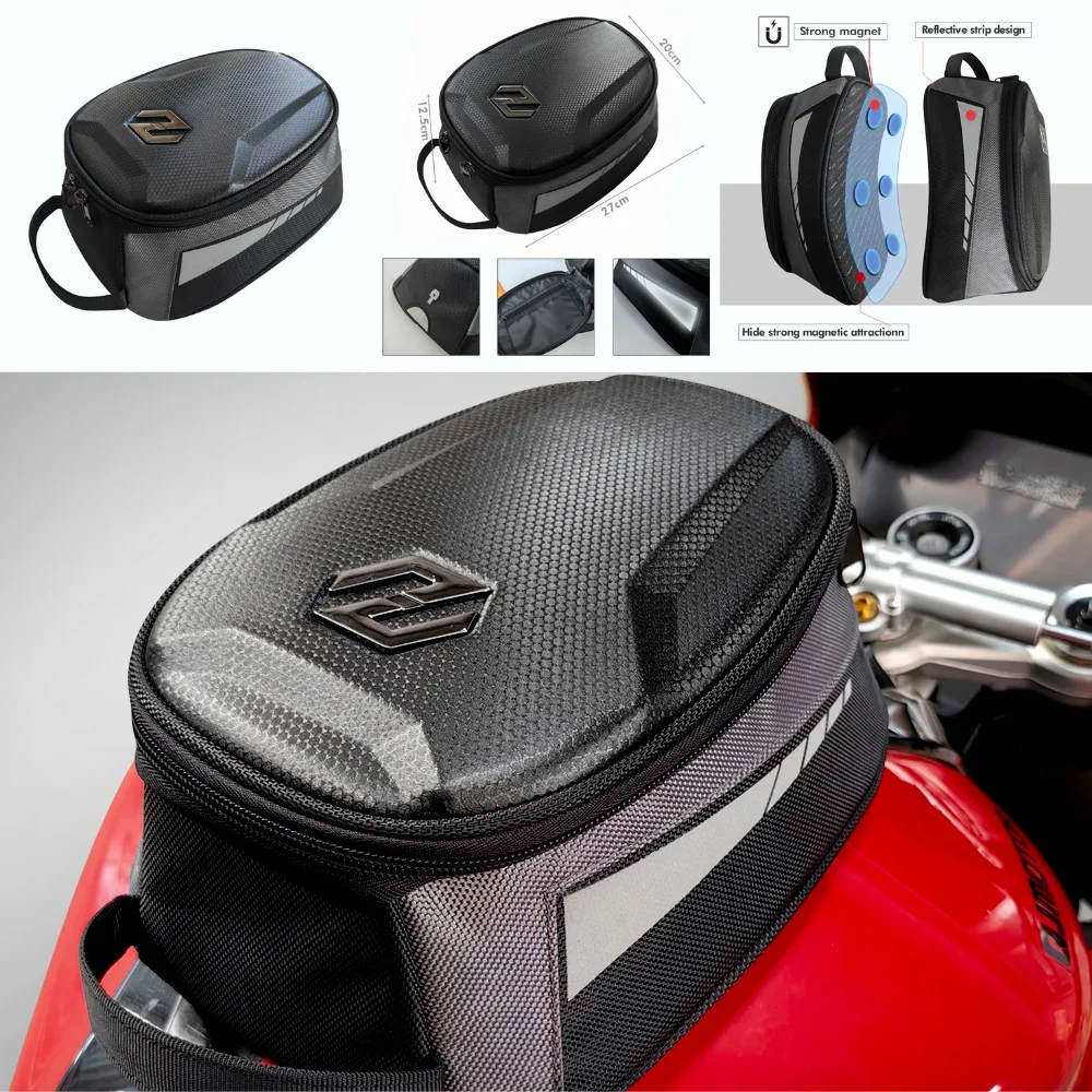 

EVA Hard Shell Magnetic Motorcycle Tank Bag 4.5L – For Sport Bikes with Steel Fuel Tank (S1000RR CBR600RR GSX-R Ninja Series)