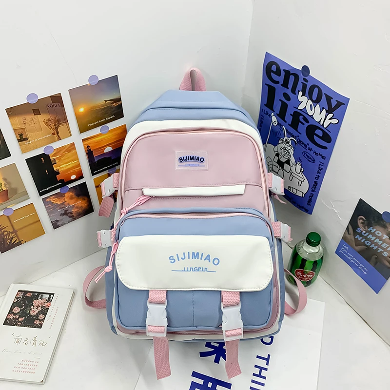 

fashion kids backpack kawaii Candy color backpacks for women school bags for girls classic simple Bookbag mochilas Teenagers bag